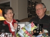Mom and Dad Hyde open gifts