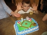Justus getting ready to blow out candles.