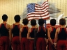 The Champion Team during The Star Spangled Banner