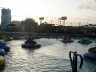 Water-squirting propelled bumper boats