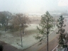 Watching the snow from David\'s office window.  Hermann Tower has disappeared.